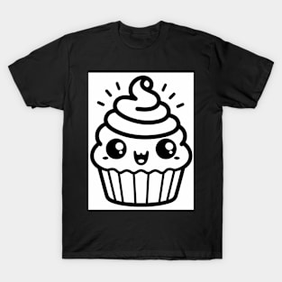 Happy Cupcake With Swirly Frosting T-Shirt